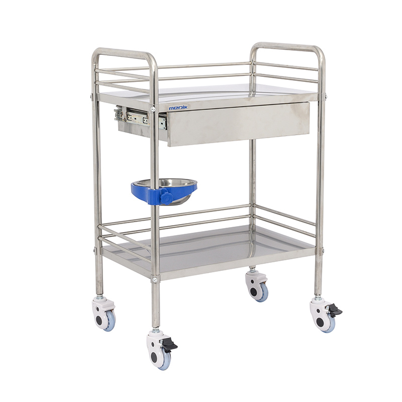 MK-S08 Hospital Intrument Trolley with Drawers