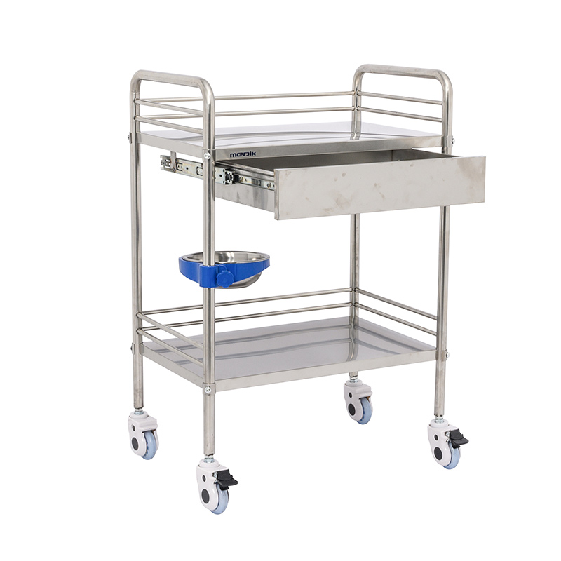 MK-S08 Hospital Intrument Trolley with Drawers