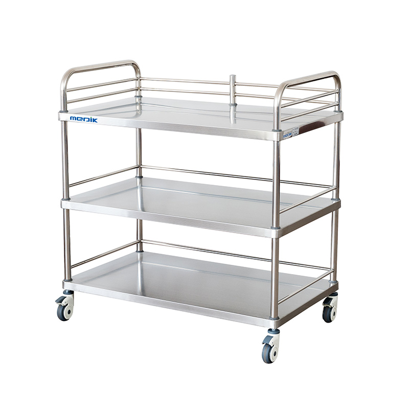 MK-S04 Stainless Steel Medical Dressing Trolley