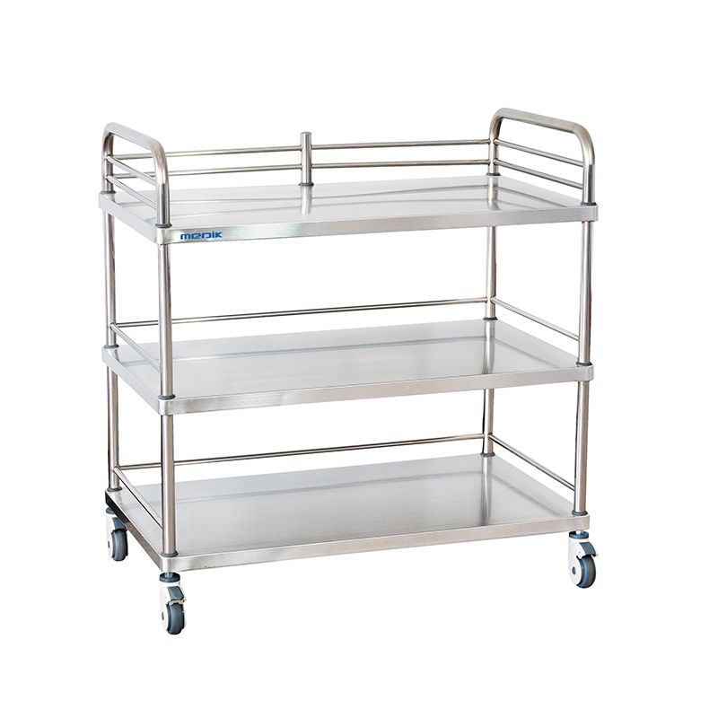 MK-S04 Stainless Steel Medical Dressing Trolley