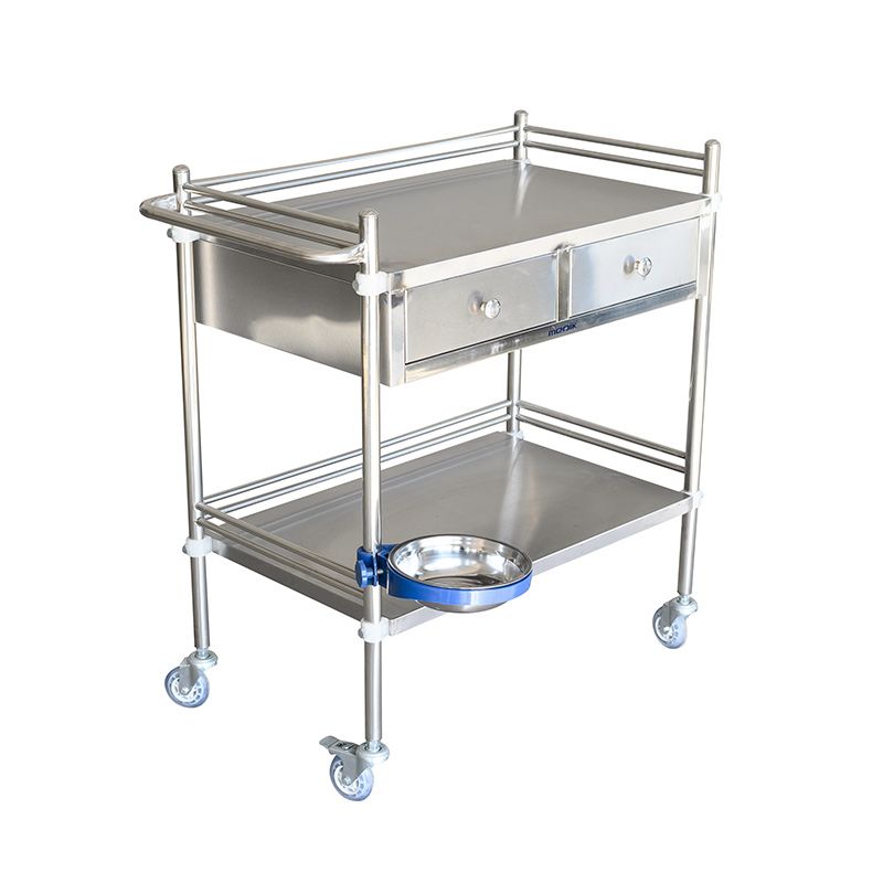 MK-S08A Stainless Steel Dressing Trolley with Drawers