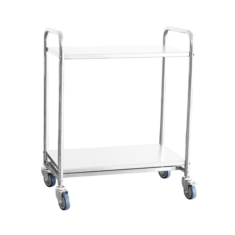 MK-S49 Hospital 2 Tier Stainless Steel Trolley