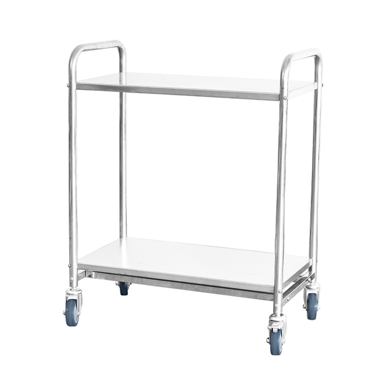 MK-S49 Hospital 2 Tier Stainless Steel Trolley